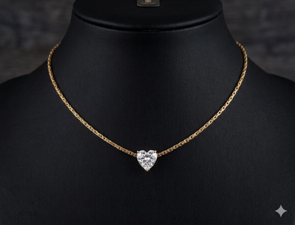Single Solitaire demi fine neckpiece