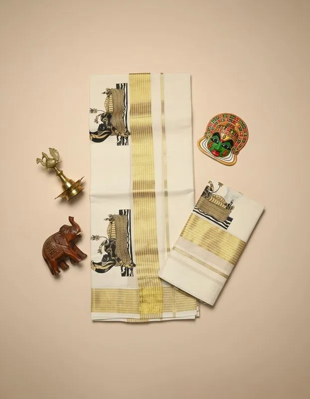 Kerala Handloom Set Mundu/4538