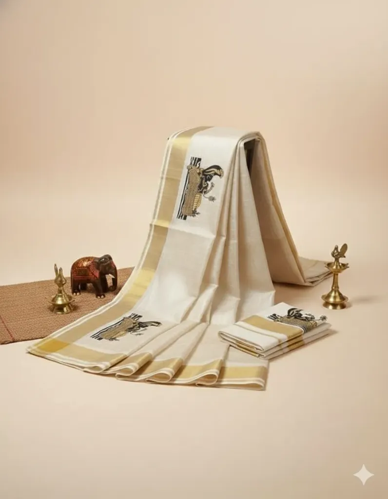 Kerala Handloom Set Mundu/4710