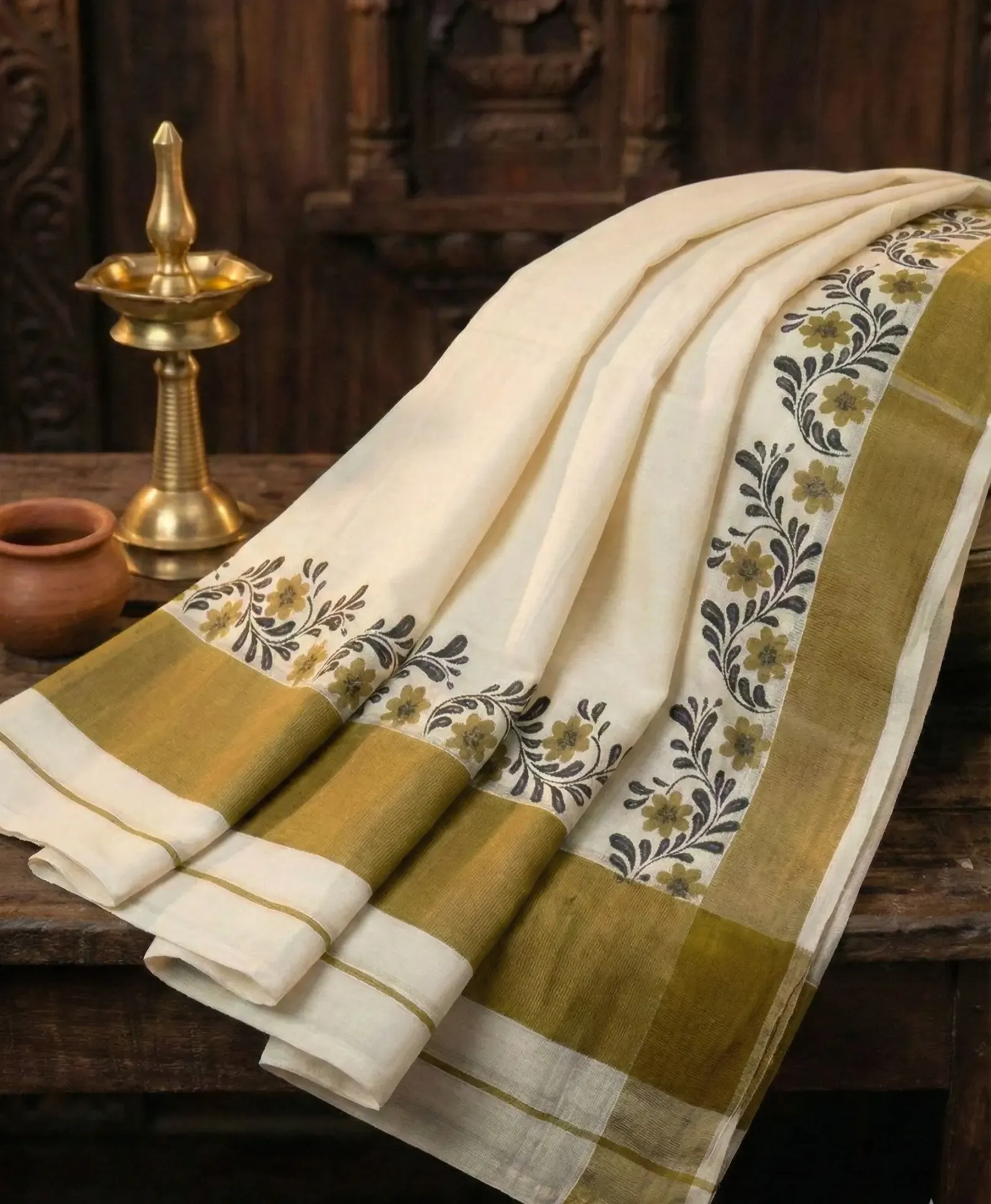 Kerala Handloom Set Mundu/4357