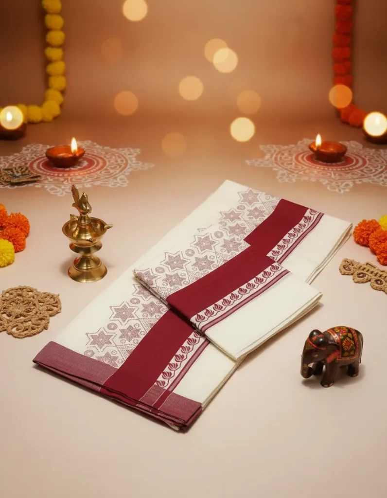 Kerala Handloom Set Mundu/4359