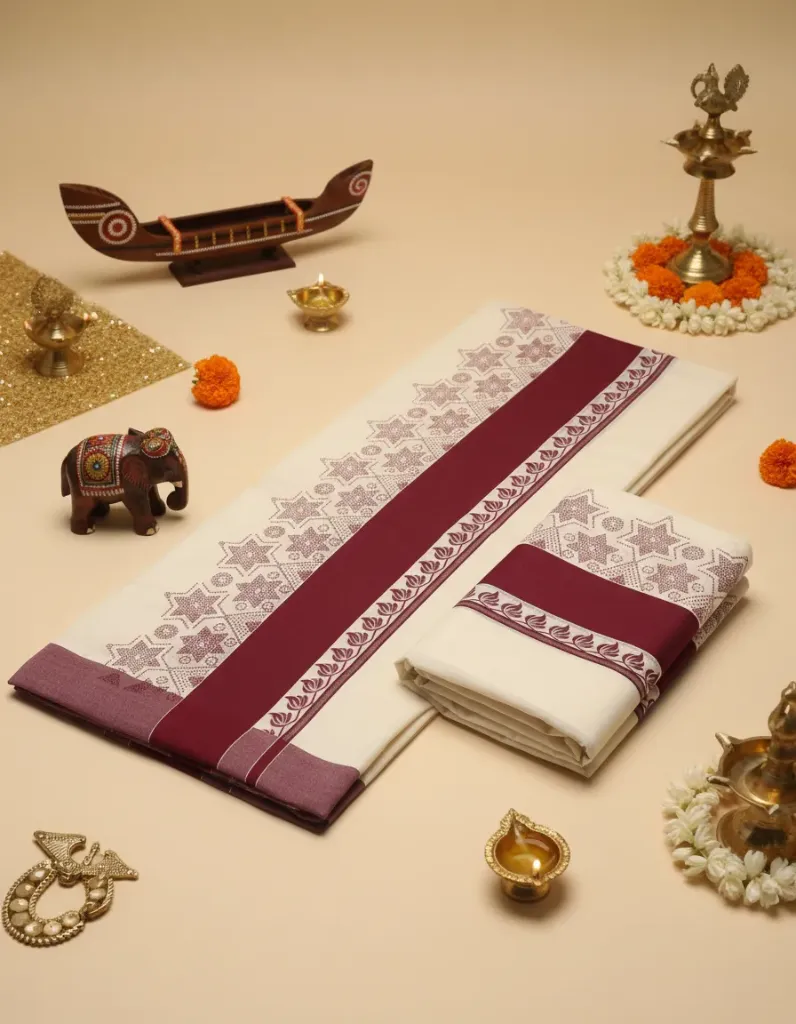 Kerala Handloom Set Mundu/4359