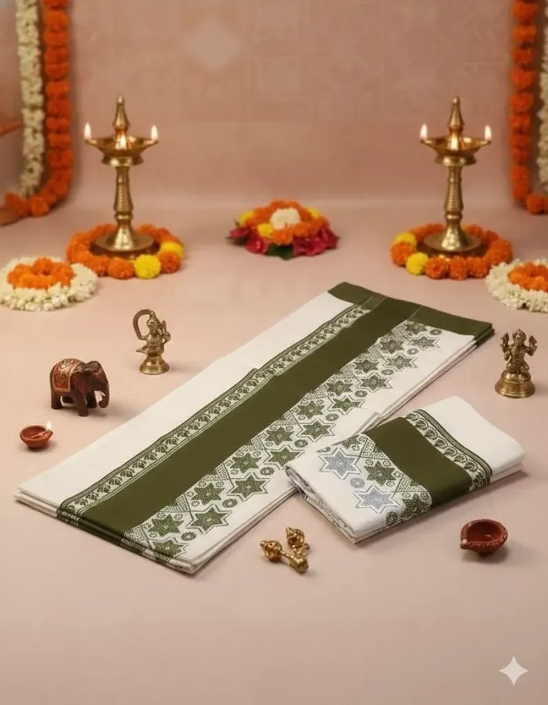 Kerala Handloom Set Mundu/4359