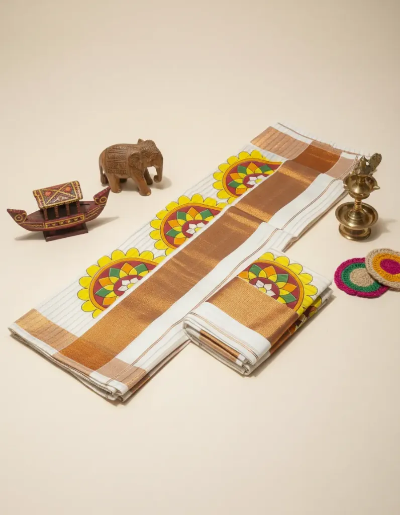Kerala Handloom Set Mundu/4695