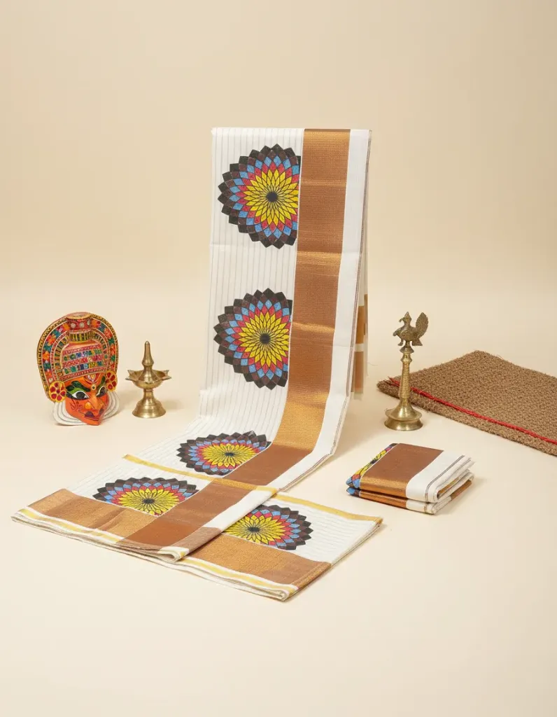 Kerala Handloom Set Mundu/4695