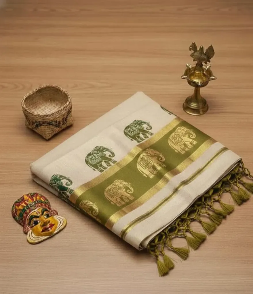 Kerala Handloom Set Saree/2642K