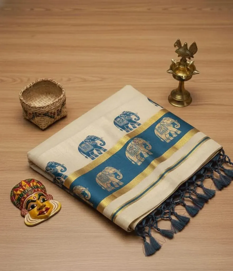 Kerala Handloom Set Saree/2642K