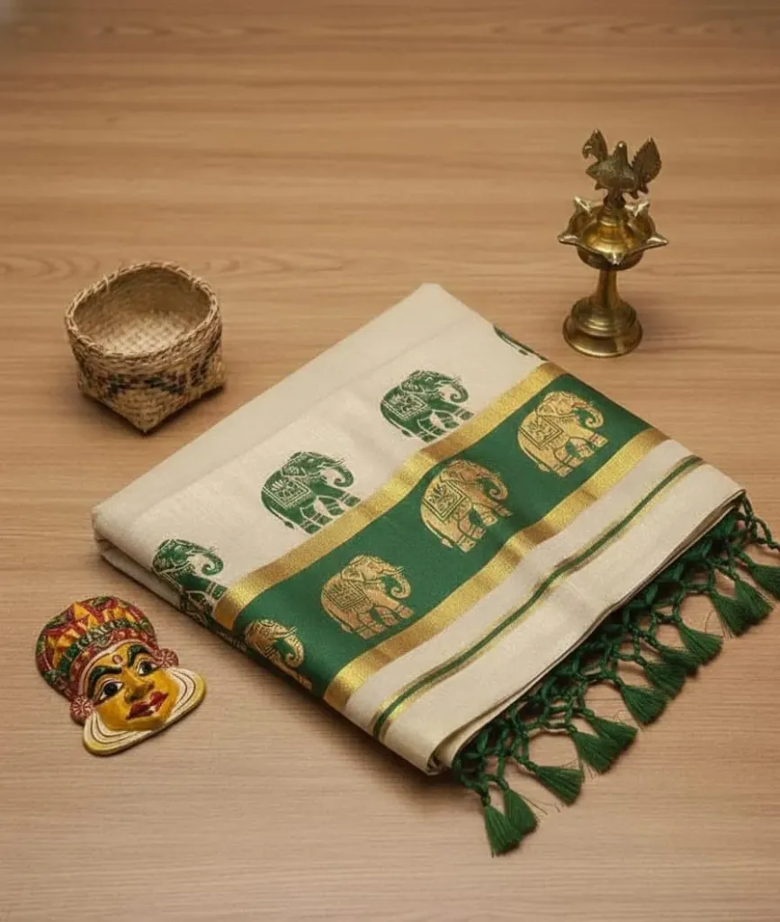 Kerala Handloom Set Saree/2642K