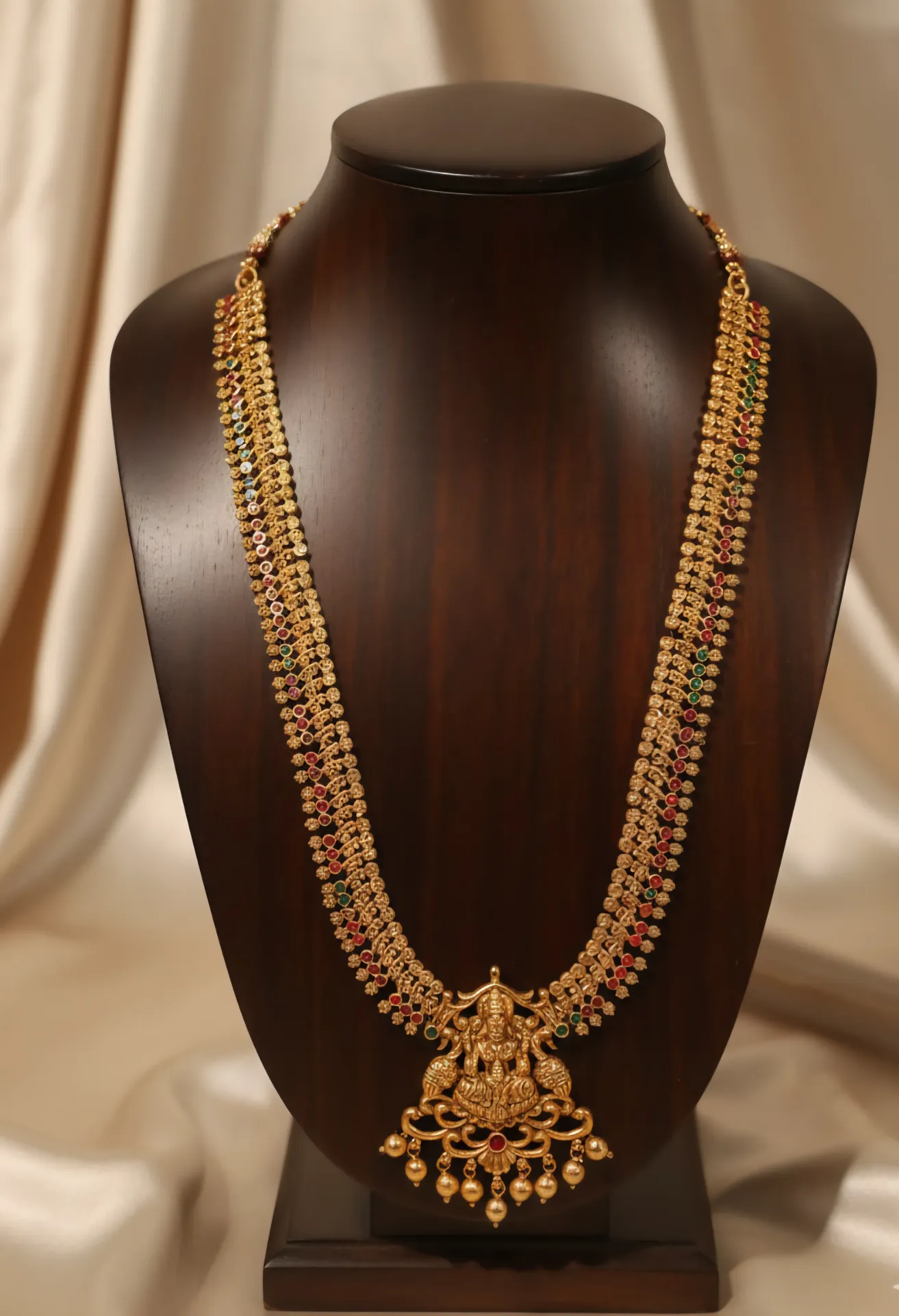 Royal Mixed Stone Long Gold Neckpiece