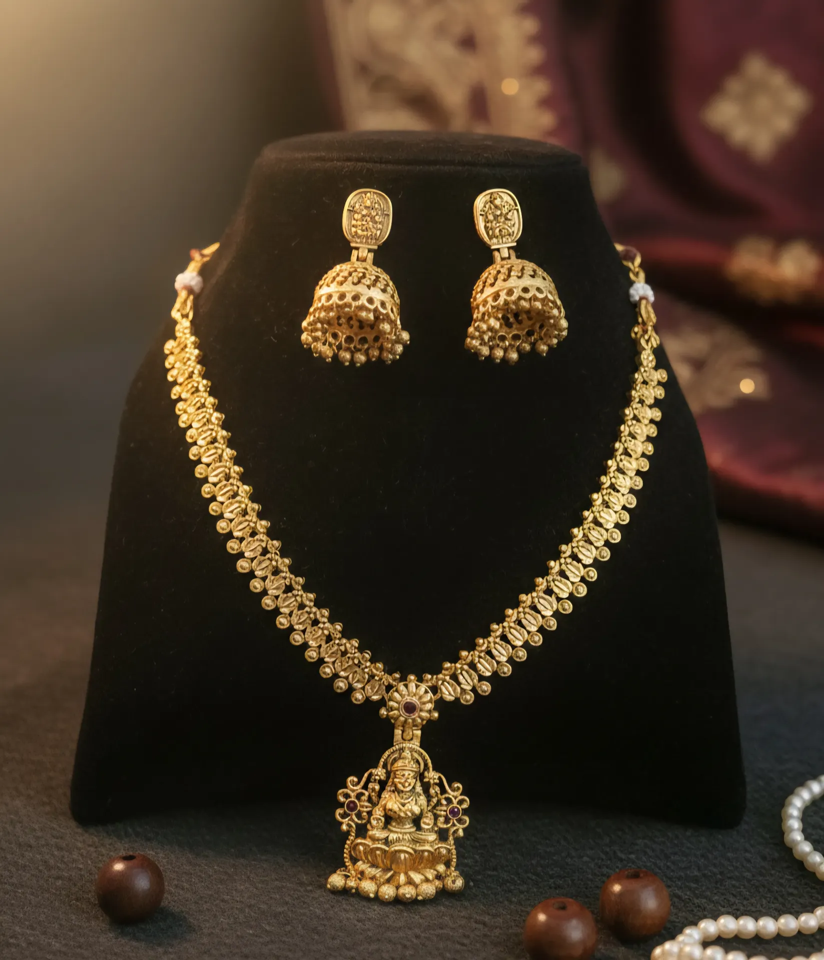 Adiga Matte Necklace Set