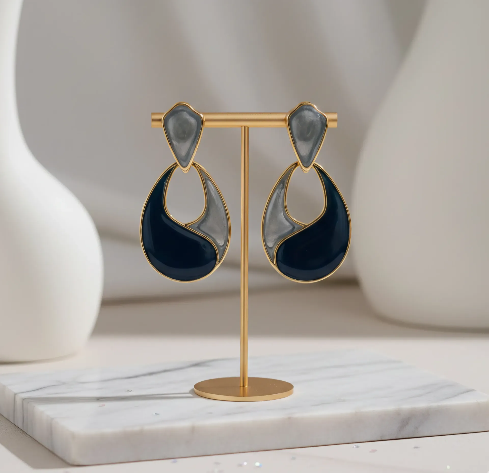Enamel Waterdrop Earrings