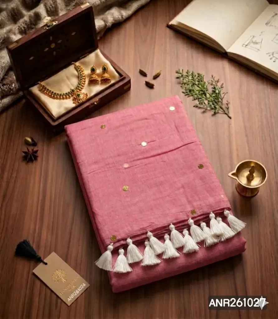 Blush Mul Cotton Saree