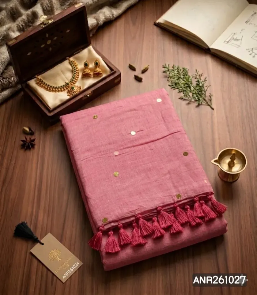 Blush Mul Cotton Saree