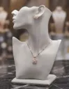 Rosé Sparkle Square Necklace Set