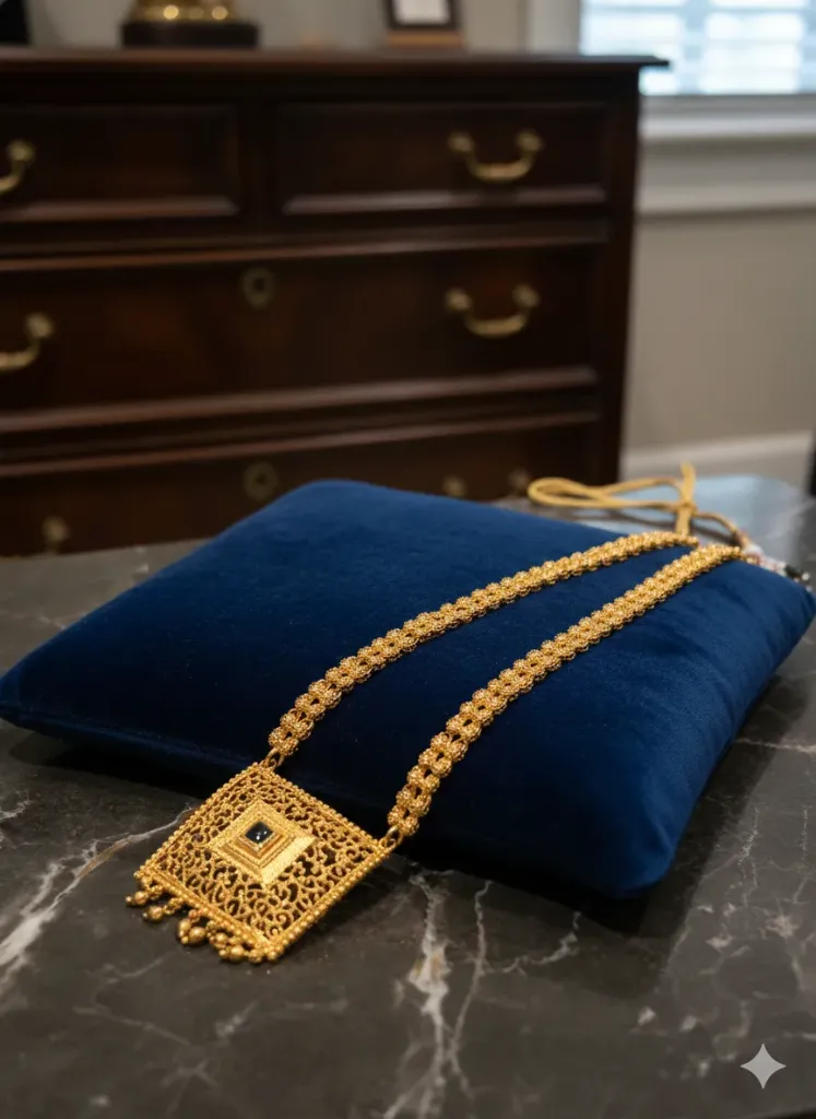 Square Pendant Long Haaram