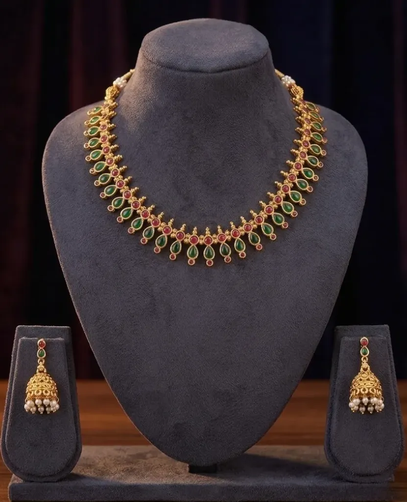 Ruby & Emerald Antique Necklaces Set