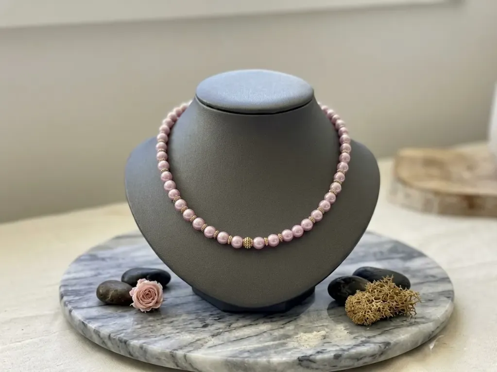 Kids Purple Pearl Necklaces