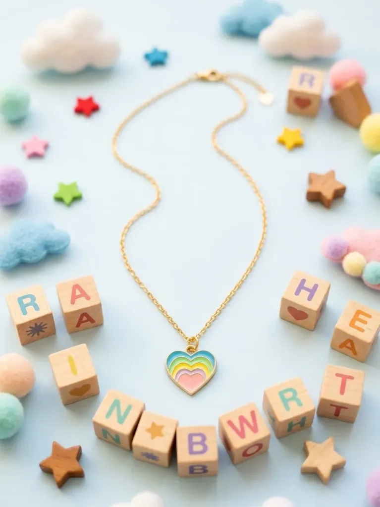 Little Rainbow Heart Chain