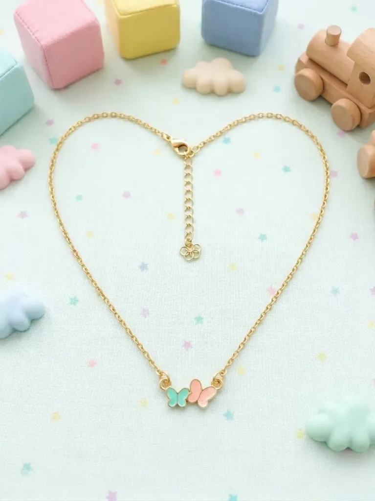 Twin Butterfly Charm Necklaces