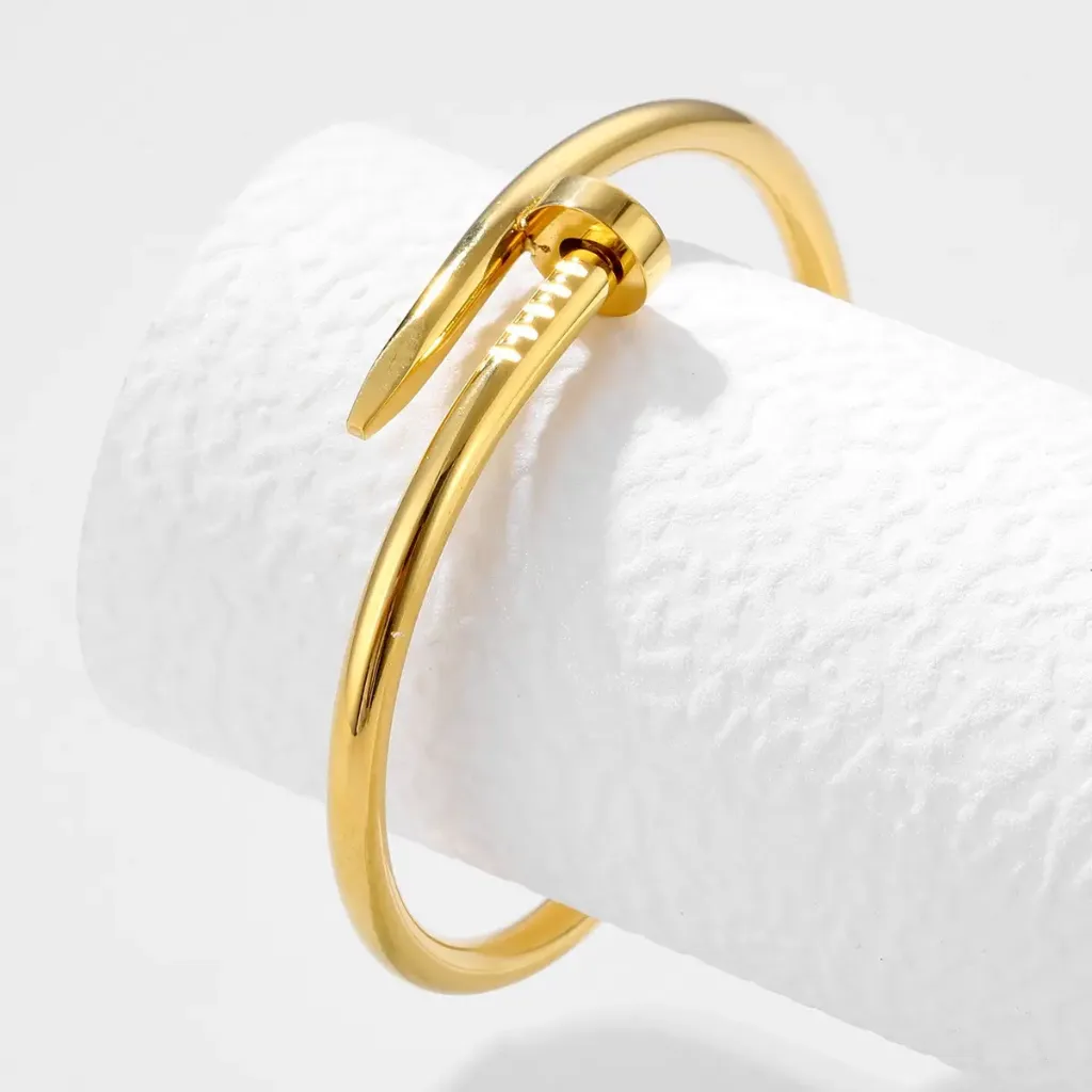 Classic Nail Gold Bracelet