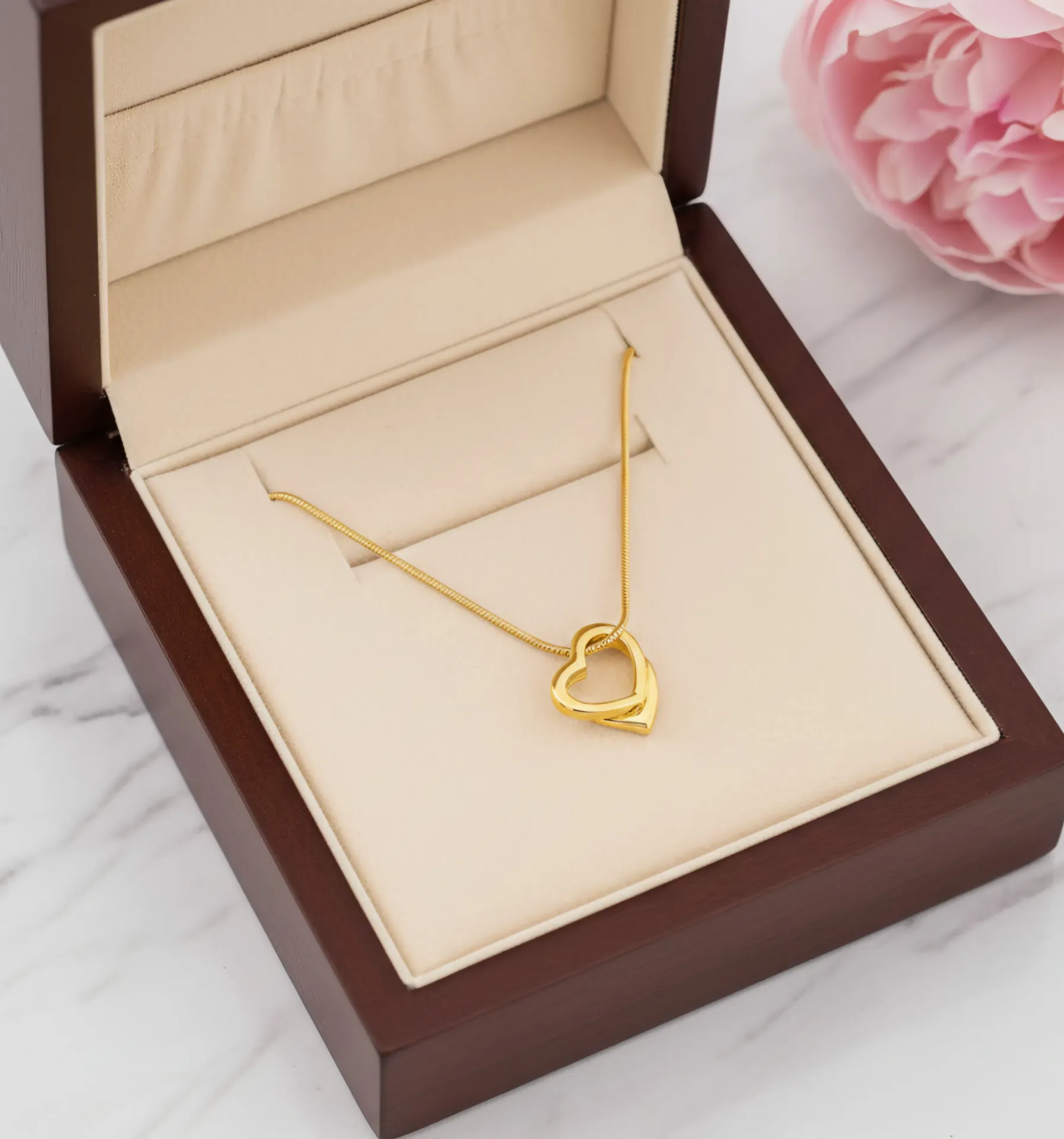 Gold-Plated Heart Chain