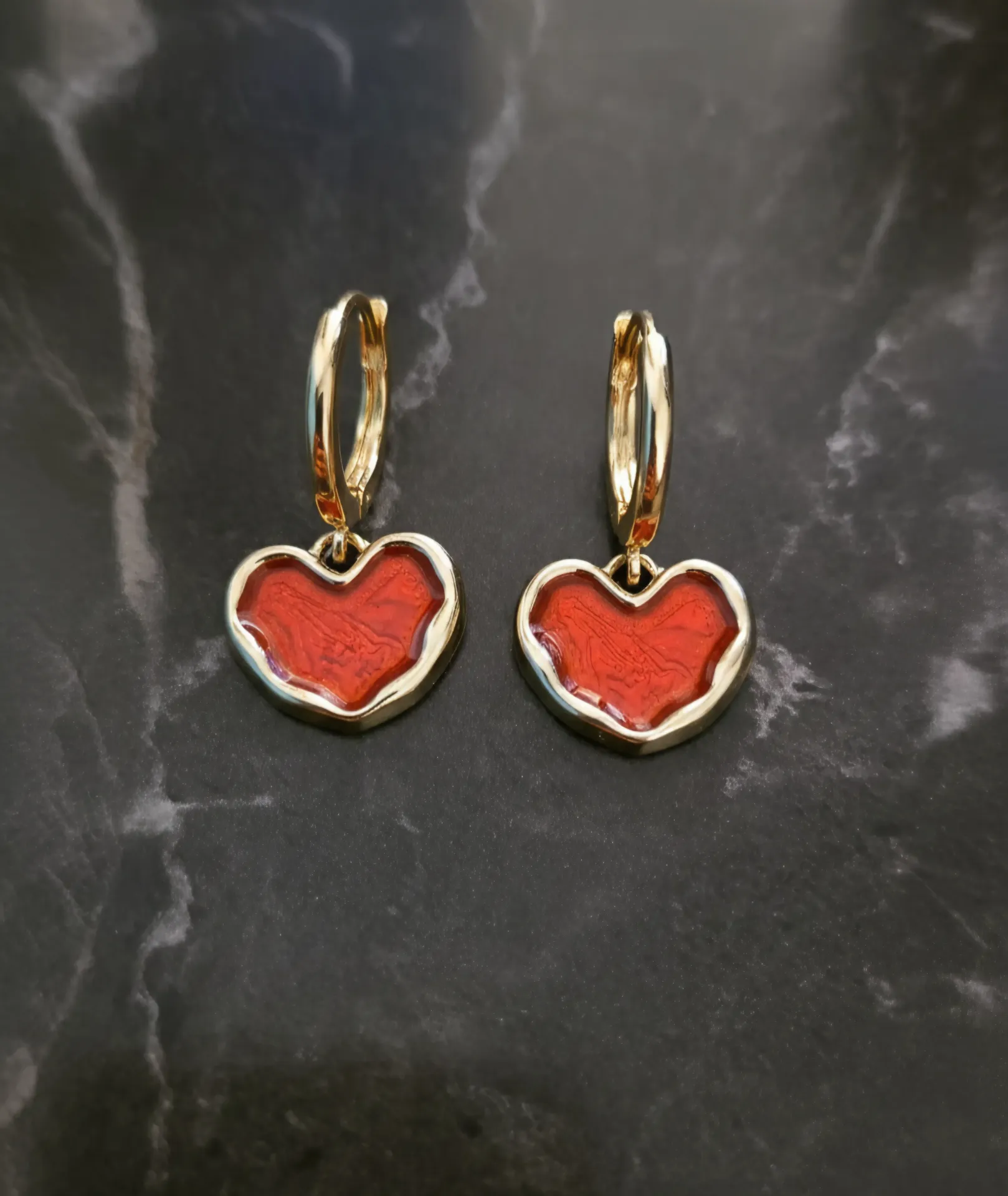 Heart Drop Earrings