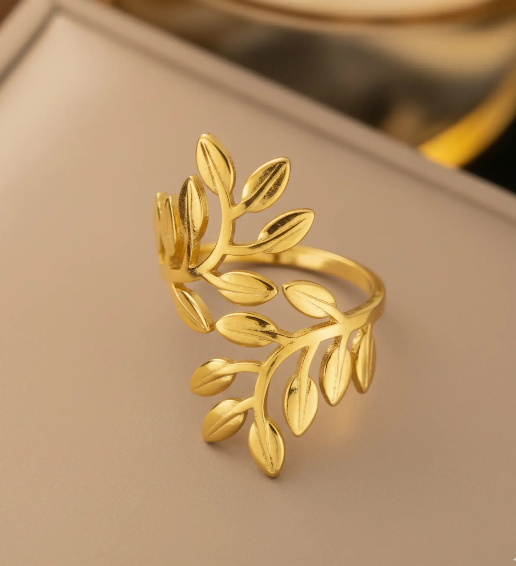 Branch Leaf Finger Ring