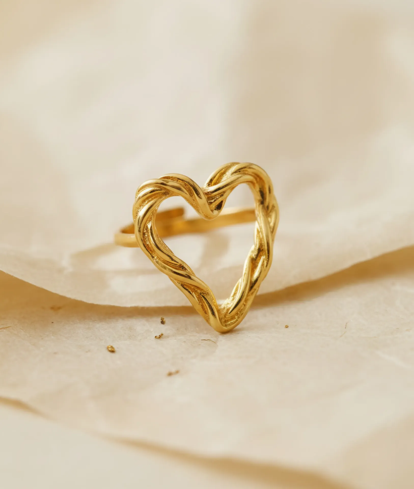 Abstract Heart Ring