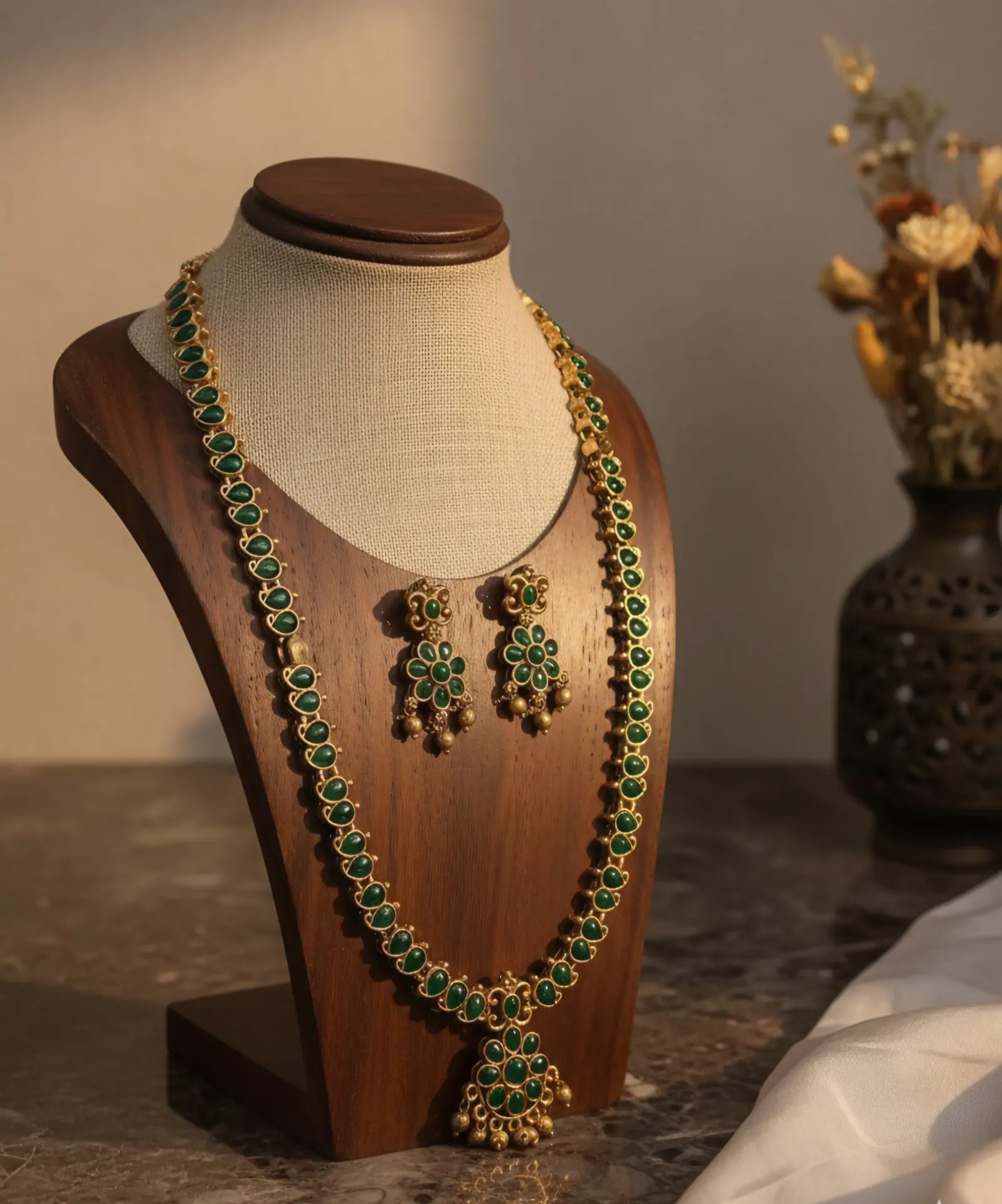 Antique Matte Gold Long Haaram