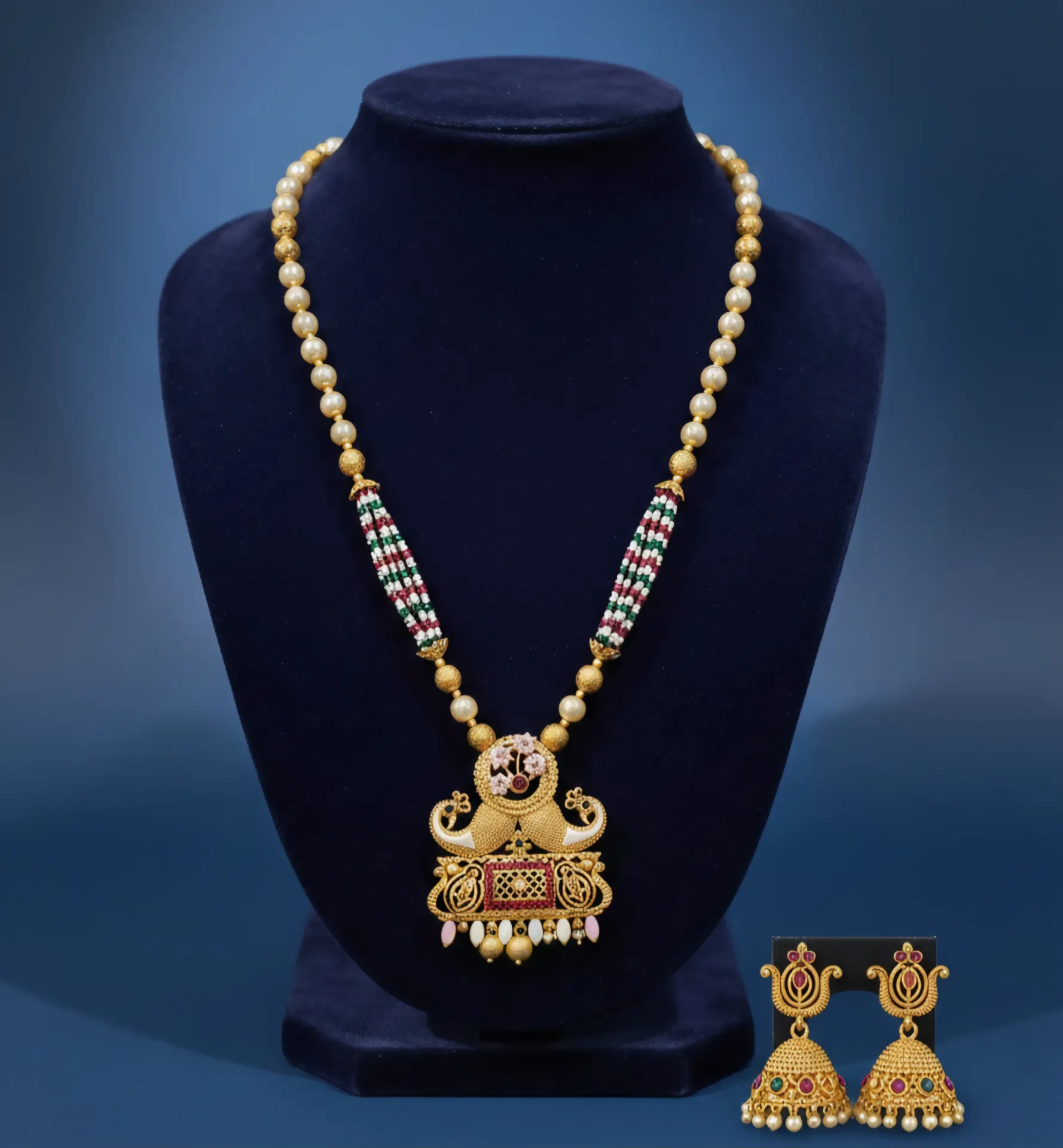 Jaipuri Neckpiece Set (Design 1)