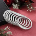 Silver Fashion Bangle Set