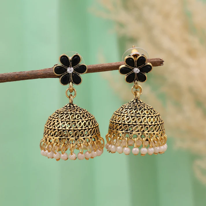 Attractive Oxidised Jhumkas (Handmade Patterns)