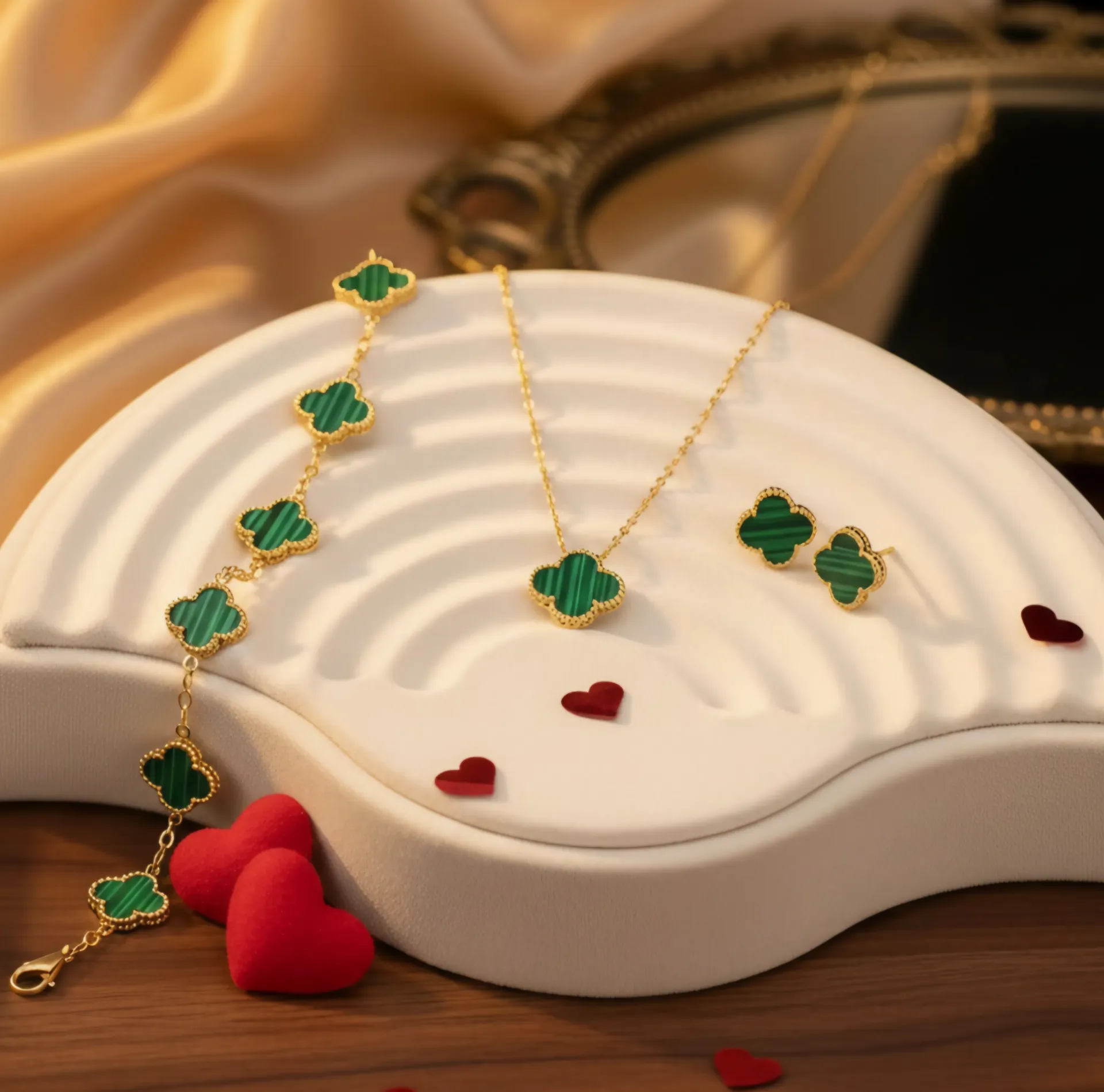 Green Clover Jewellery Set