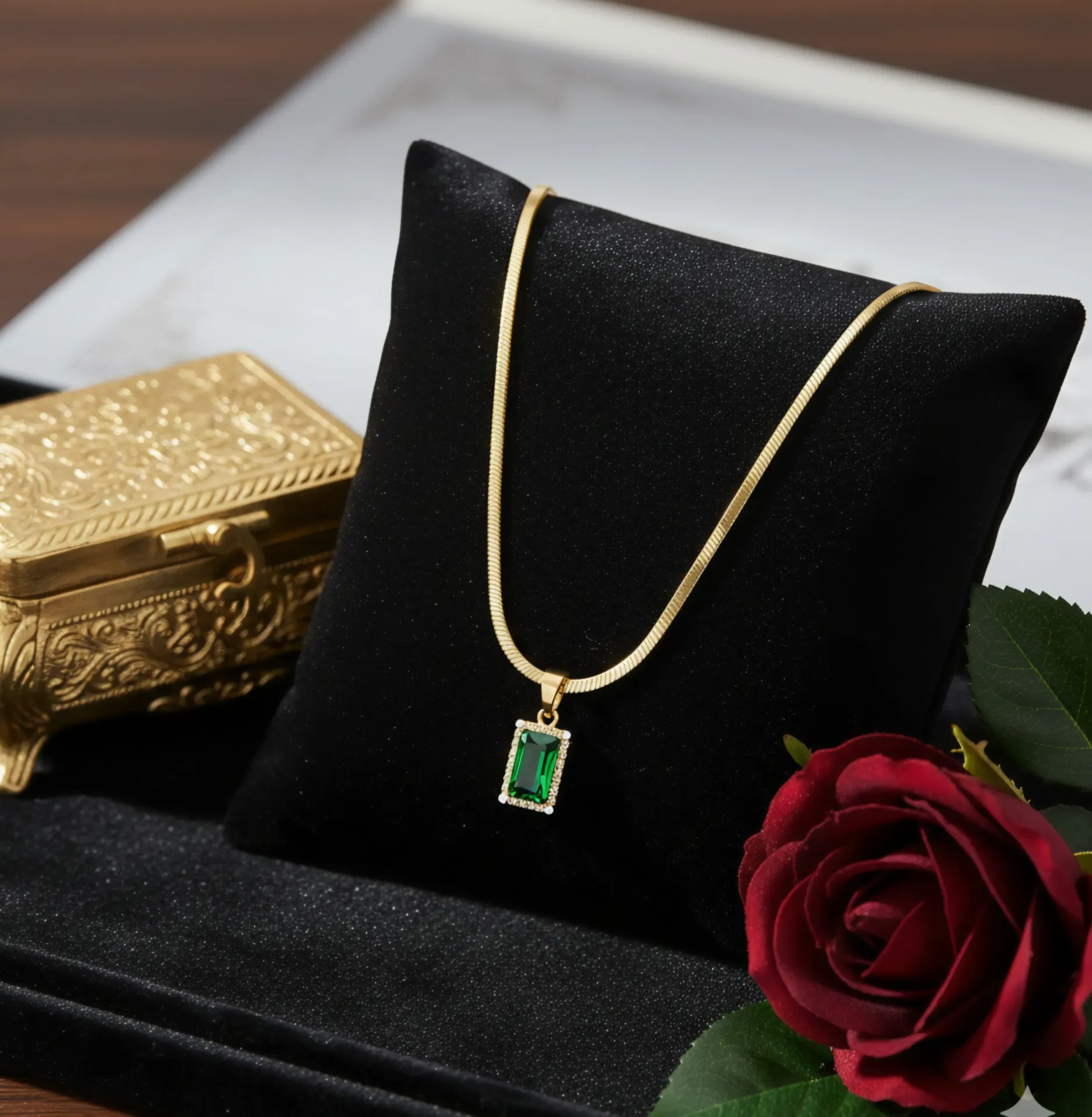 Green Geometric Pendant