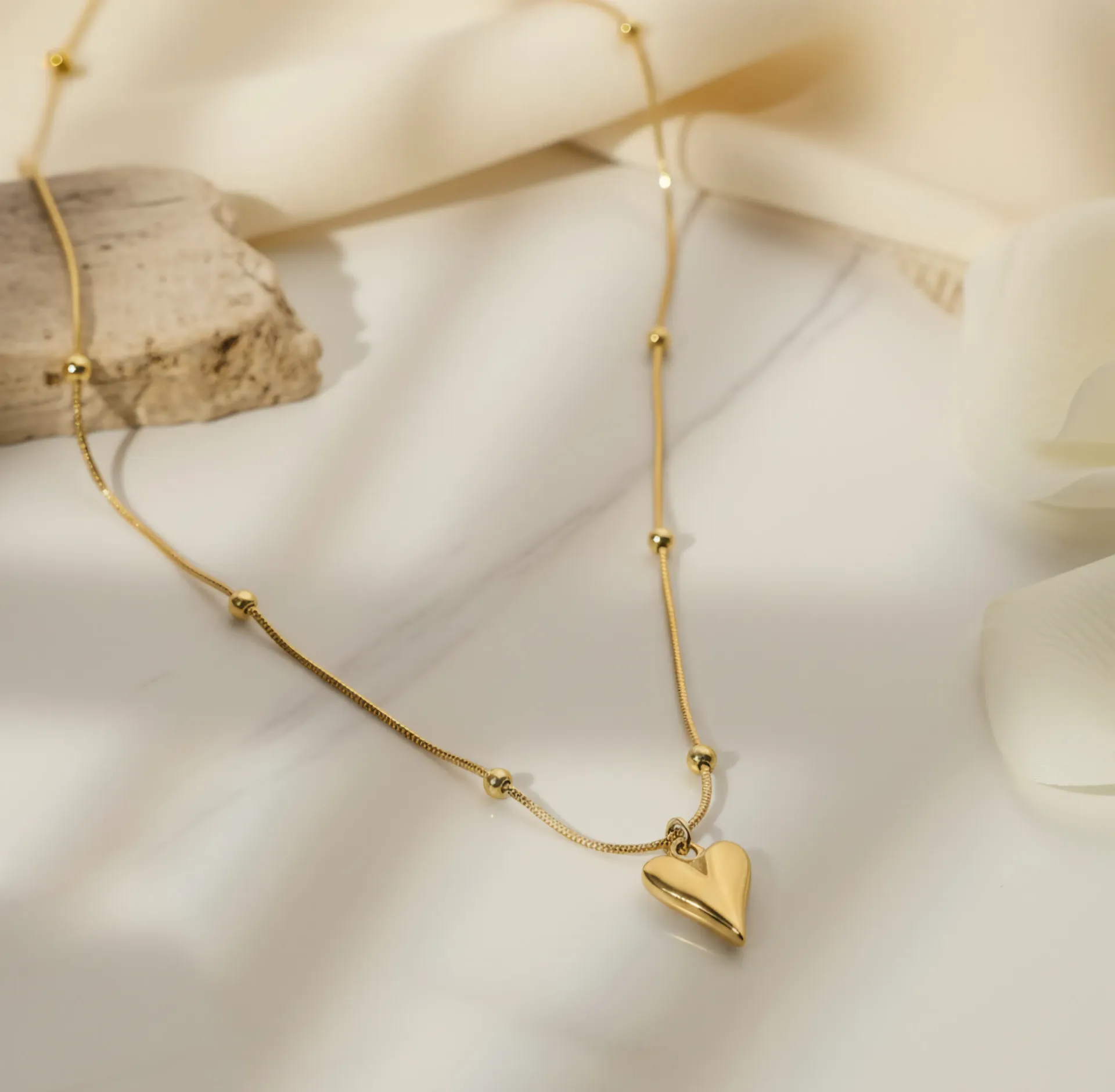 Heart-Inspired Gold Pendant