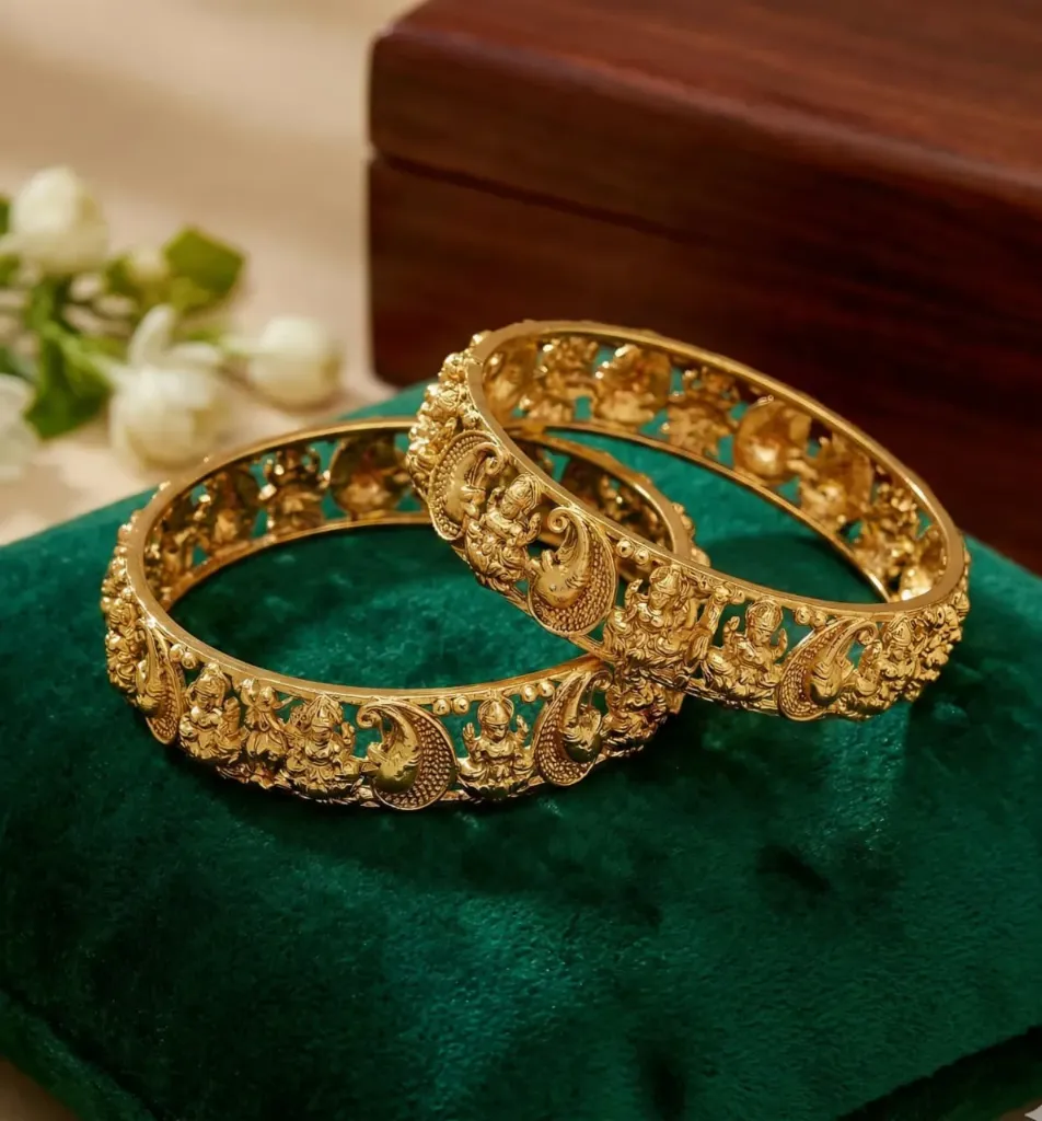 Classic Temple Kada Bangles (2X4)