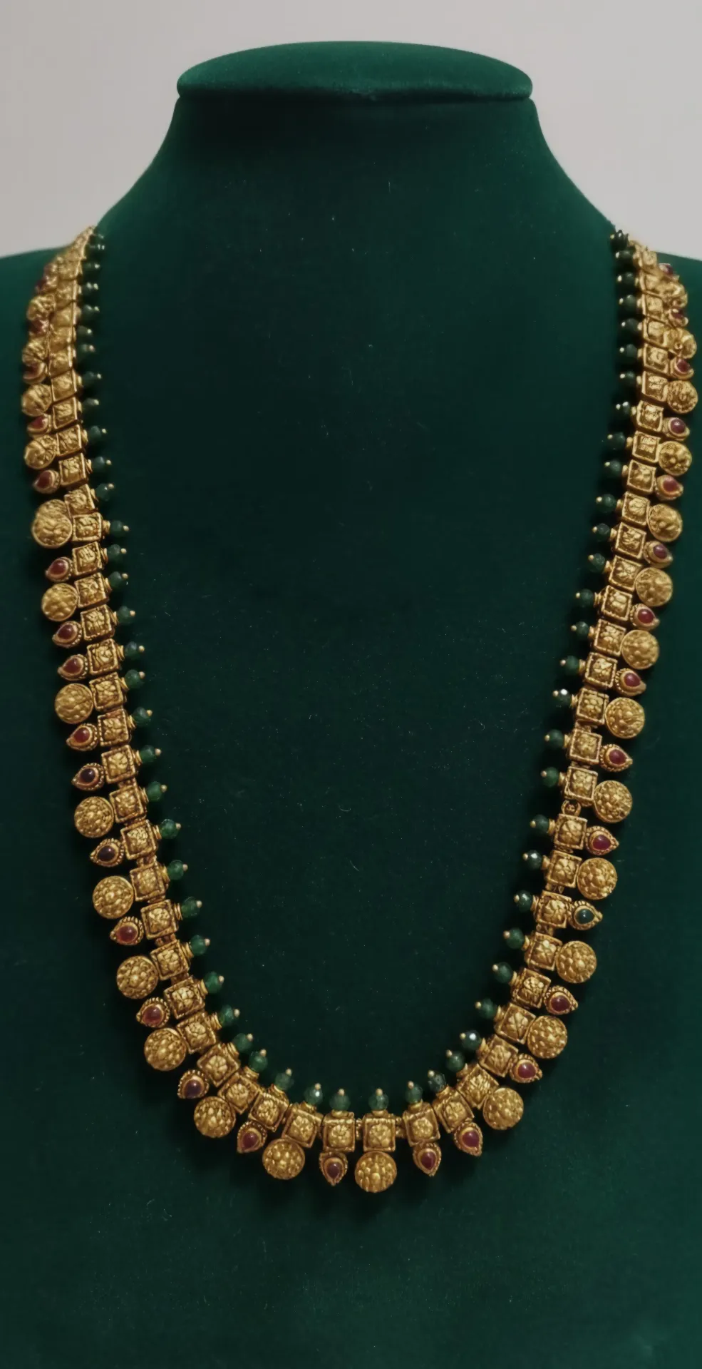 Antique Coin Tear Drop Long Haaram