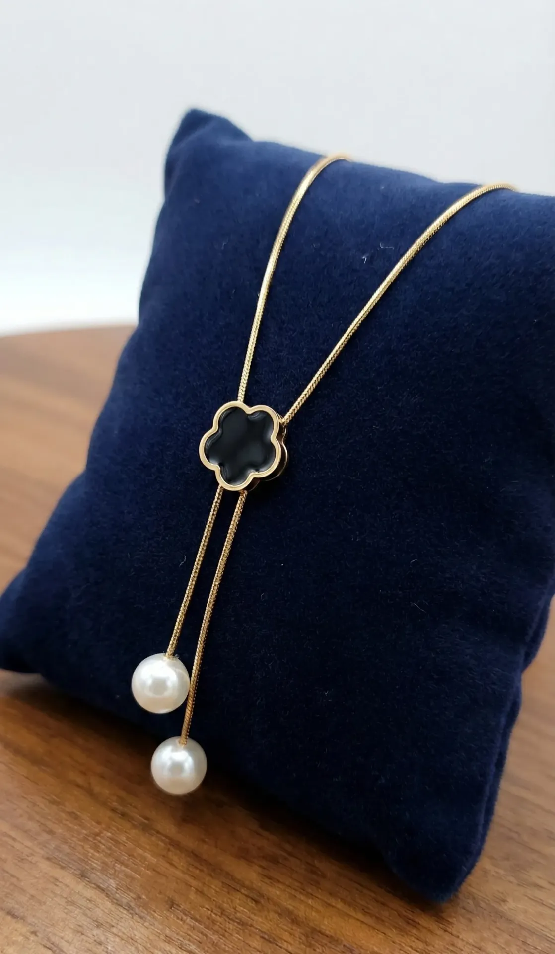 Adjustable Demi-Fine Chain with Black Accent