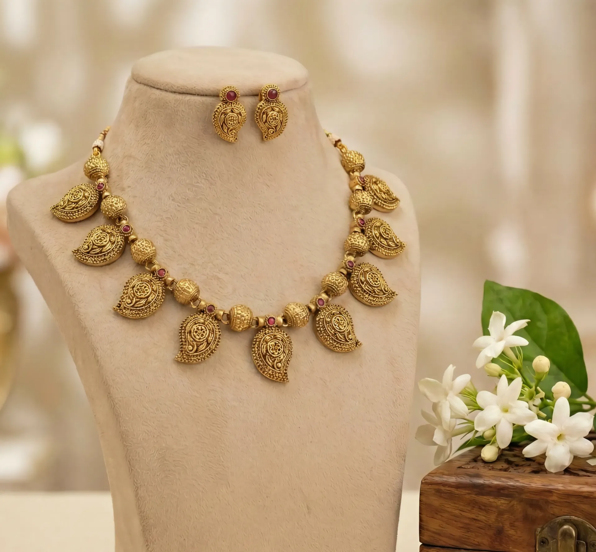 Antique Manga Style Necklace Set