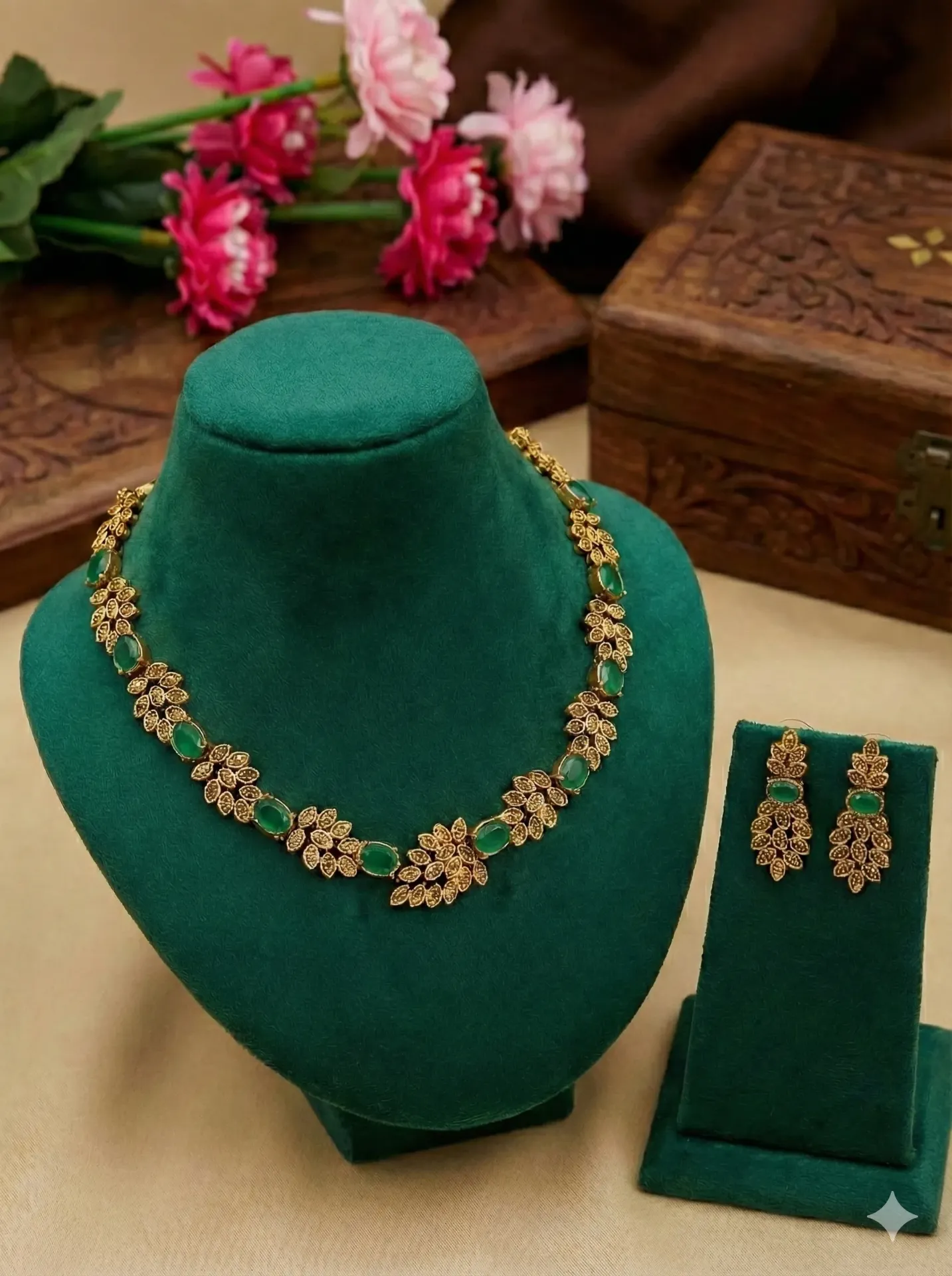 Antique Grape Style Neckpiece with Color Accents